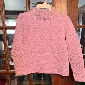 Orvis Womens Quilted Funnel Neck Sweatshirt Lavender‎ Purple Diamond Quilt Small